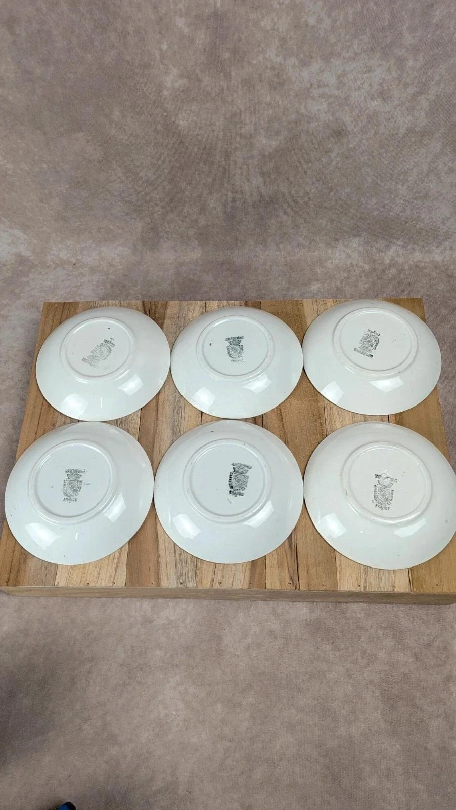 Lot de 6 tasses & soucoupes Sarreguemines – Art déco bleu – photo 6